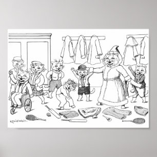 Katten (Coloring Afbeelding), Louis Wain Poster