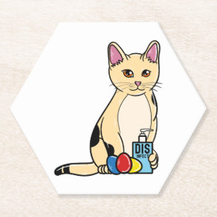 Katten Corona Pasen Kartonnen Onderzetters
