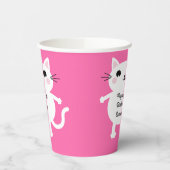 Katten Cute Kat Kind Birthday Party Papieren Bekers (Links)