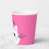 Katten Cute Kat Kind Birthday Party Papieren Bekers (Achterkant)
