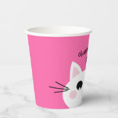 Katten Cute Kat Kind Birthday Party Papieren Bekers (Voorkant)