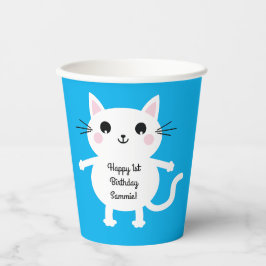 Katten Cute Kat Kind Birthday Party Papieren Bekers