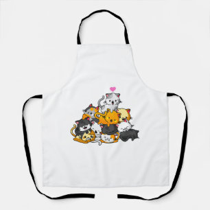 Katten Cute Kitty Stapel Katten Anime Kawaii Neko Schort