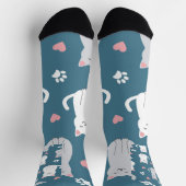 Katten Cute Patroon Achtergrond Sokken (Top)
