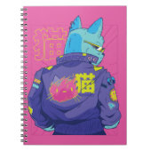 Katten Cyberpunk Stijlvol Ontwerp Notitieboek (Voorkant)