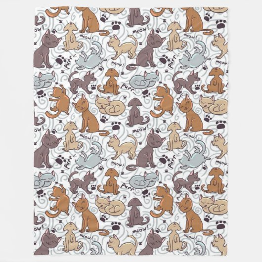 Katten dagelijks leven fleece deken (Voorkant)