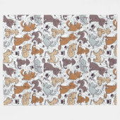 Katten dagelijks leven fleece deken (Voorkant (Horizontaal))