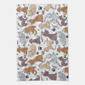 Katten dagelijks leven theedoek (Verticaal)