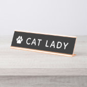 Katten Dame Bureau Naambordje (Voorkant)