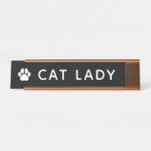 Katten Dame Bureau Naambordje (Voorkant)