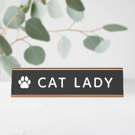 Katten Dame Bureau Naambordje