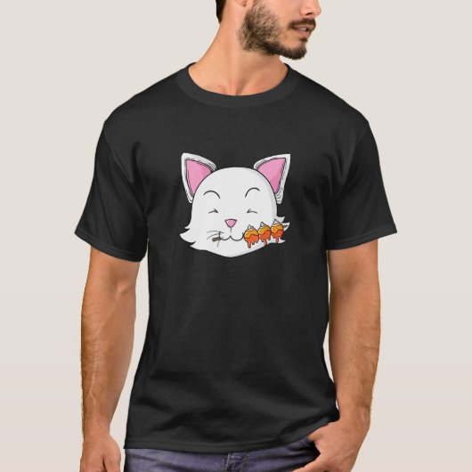 Katten — Dango-rijstpuplijnen T-shirt (Voorkant)
