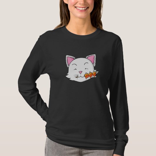 Katten — Dango-rijstpuplijnen T-shirt (Voorkant)
