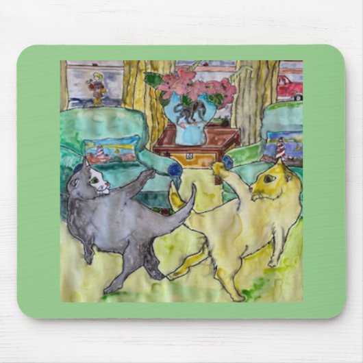 Katten 🐈 Dansen Muismat (Voorkant)