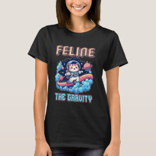 Katten De Zwaartekracht Astronaut Kat Ruimte Avont T-shirt