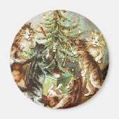 Katten Decorate Tree  Magnet (Voorkant)
