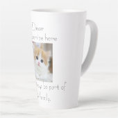 katten, deel van de familie, Eenvoudige schattige  Latte Mok (Rechterhoek)