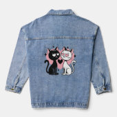  katten denim jacket (Achterkant)