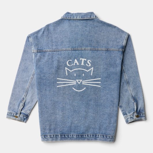 Katten Design Denim Jas Jacket (Achterkant)