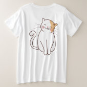 Katten Design Vrouwen Grote Maat T-shirt (Design achterkant)