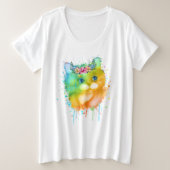 Katten Design Vrouwen Grote Maat T-shirt (Design voorkant)