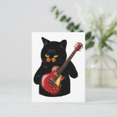 Katten die akoestische gitaar spelen Cool muzikant Briefkaart (Staand voorkant)