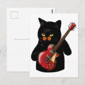 Katten die akoestische gitaar spelen Cool muzikant Briefkaart (Voorkant / Achterkant)