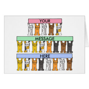 Katten die Banners houden om aan te passen