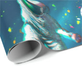 Katten die Basketball spelen in de ruimte met astr Cadeaupapier (Rol Hoek)