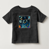 Katten die Basketball spelen in de ruimte met astr Kinder Shirts (Voorkant)
