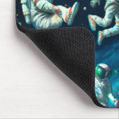 Katten die Basketball spelen in de ruimte met astr Muismat (Hoek)