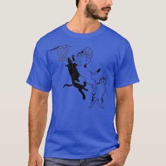Katten die Basketball spelen T-shirt