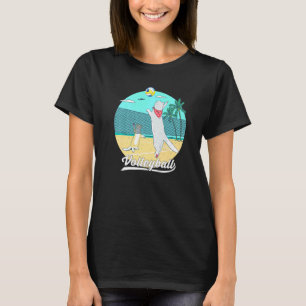 Katten die Beach Volleyball Spike spelen T-shirt