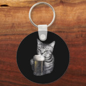 Katten die bier drinken sleutelhanger (Voorkant)