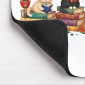 Katten die boeken lezen, gezellige bibliotheek scè muismat (Hoek)