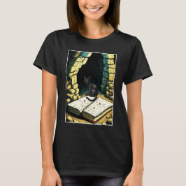 Katten die boeken lezen op je T-shirt