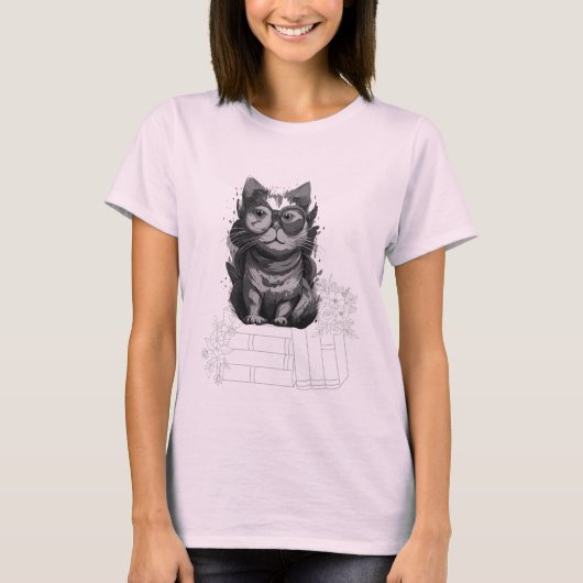 Katten die boeken lezen op je T-shirt (Voorkant)