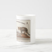 Katten die Chess spelen op een Chinese Mok (Voorkant)