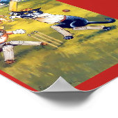  katten die cricket afspelen poster (Hoek)