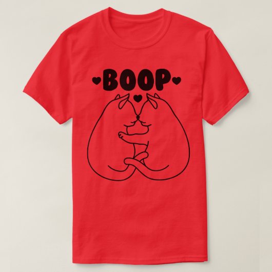 Katten die de neoping van de noses van Funny Cat B T-shirt (Design voorkant)