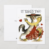  katten die de Sjabloon van de Valentijnse Kaart v (Voorkant / Achterkant)