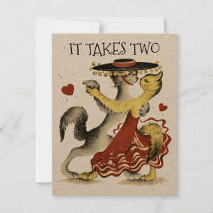 katten die de Sjabloon van de Valentijnse Kaart v