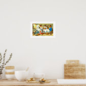 Katten die dineren poster (Keuken)