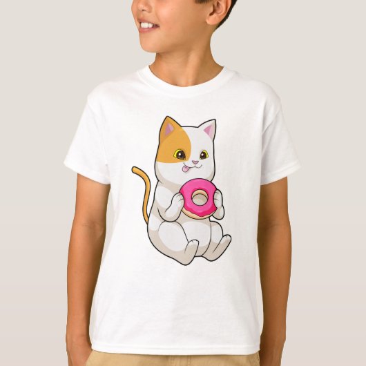 Katten die Donut Eten T-shirt (Voorkant)