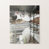 Katten die door het Venster worden gezeten Legpuzzel (Verticaal)