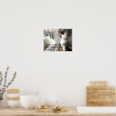 Katten die door het Venster worden gezeten Poster (Keuken)