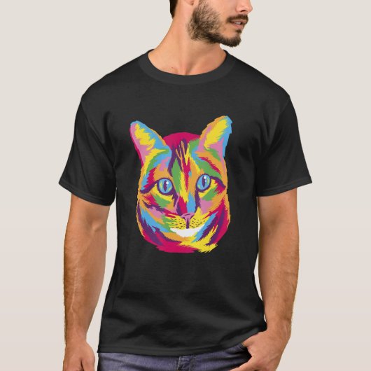 Katten die een kattebakje vormen voor katten-kleur t-shirt (Voorkant)