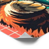 Katten die een oversized zonnebril dragen met koff poster (Hoek)