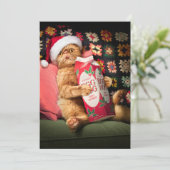 Katten die Eierpunch drinken Kaart (Staand voorkant)