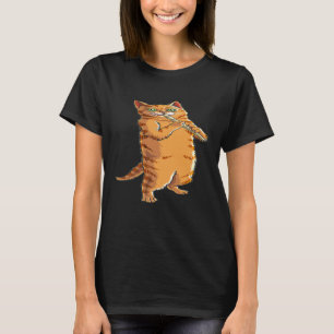 Katten die fluit spelen Cool dier Musicus Fluitist T-shirt